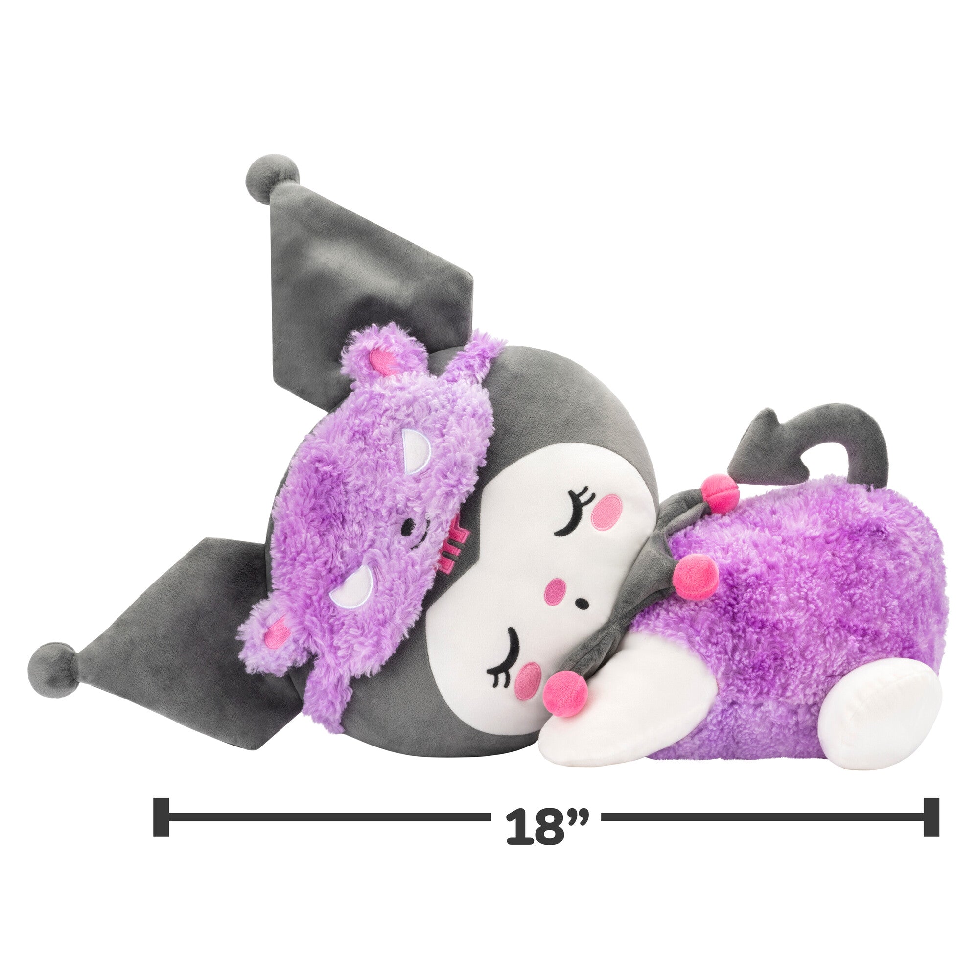 Hello Kitty and Friends 18-Inch Sleeping Plush - Kuromi - Image 5