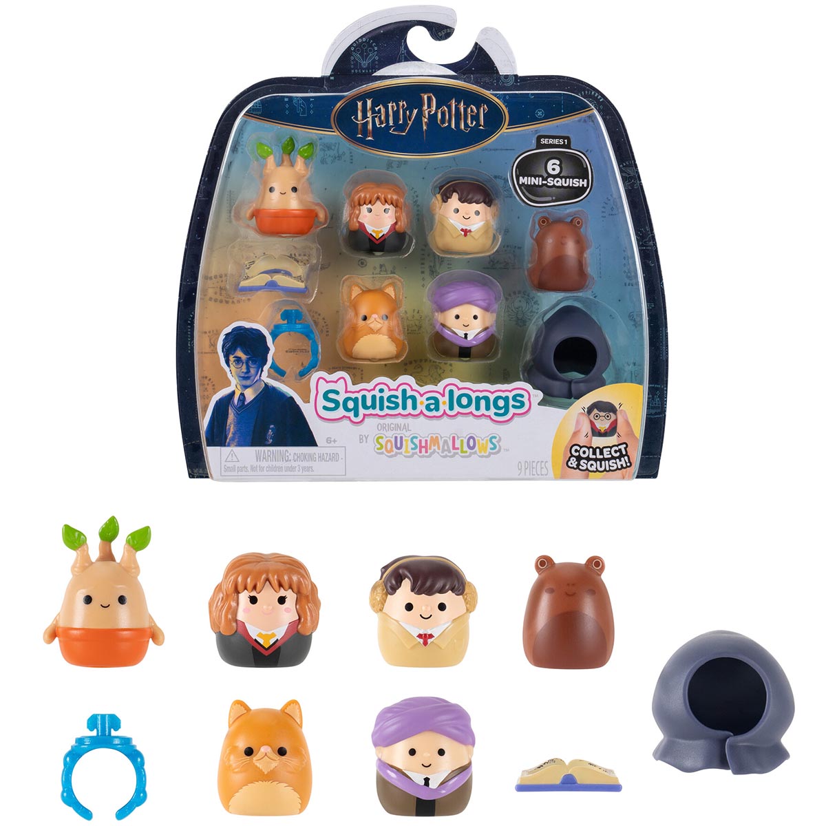 Squish-a-longs Harry Potter Mini-Squish and Accessory 6-Pack Style 1