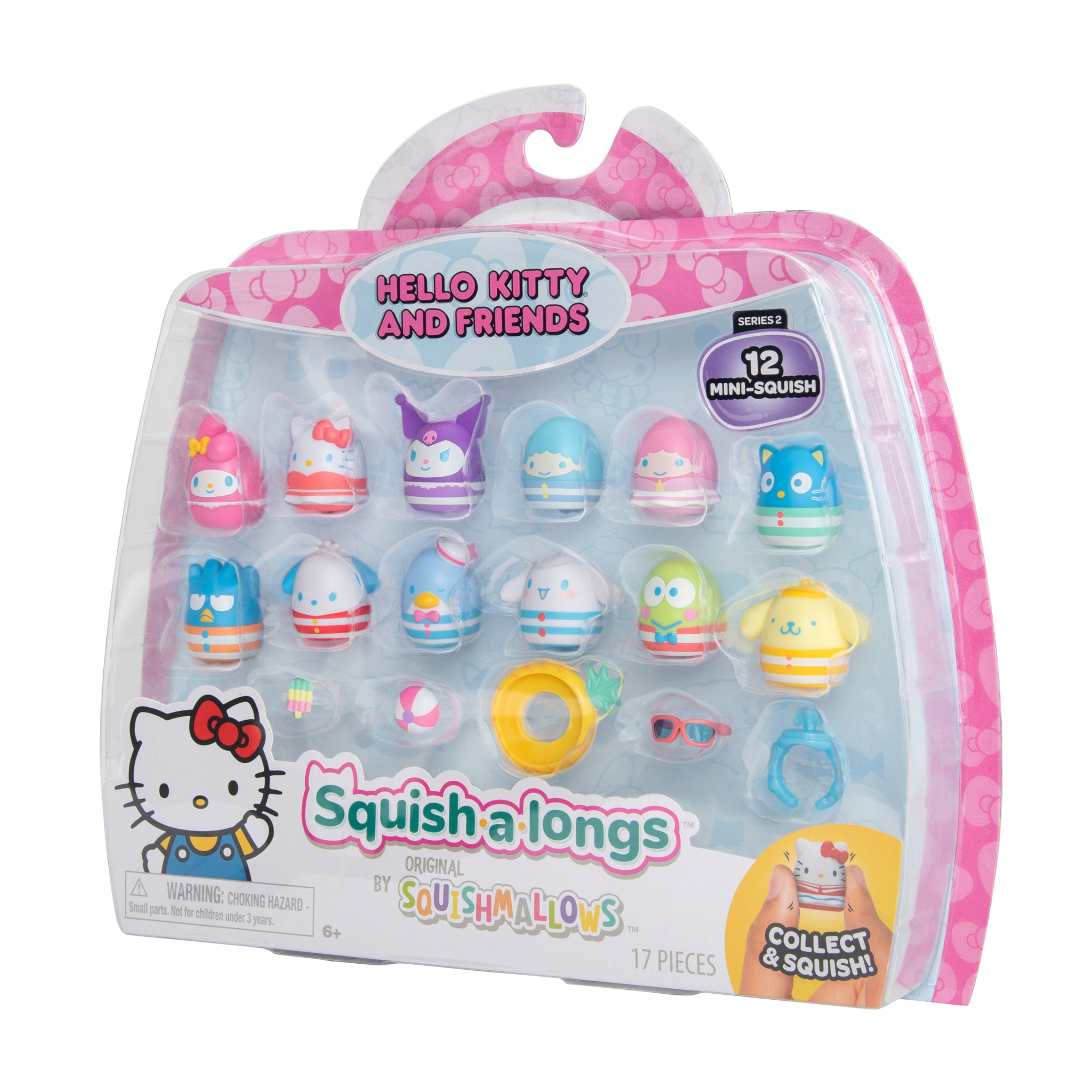Squish-a-longs Hello Kitty and Friends Pool Party Mini-Squish + Accessory 12-Pack - Image 9
