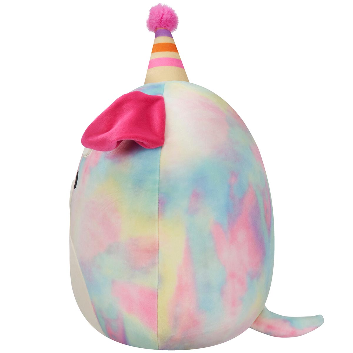 12-Inch Delenne the Rainbow Tie-Dye Dog With Party Hat - Image 3