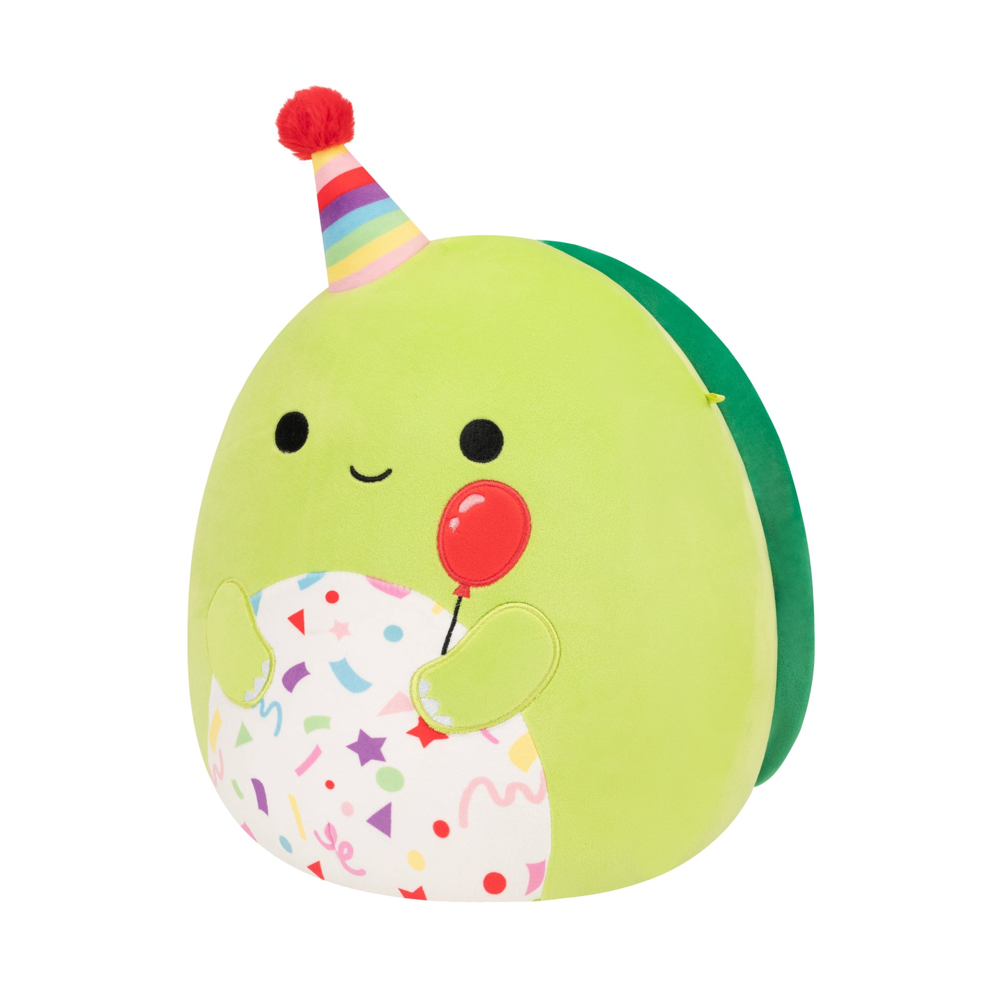 12-Inch Henry the Green Turtle with Birthday Hat Holding Balloon - Image 2