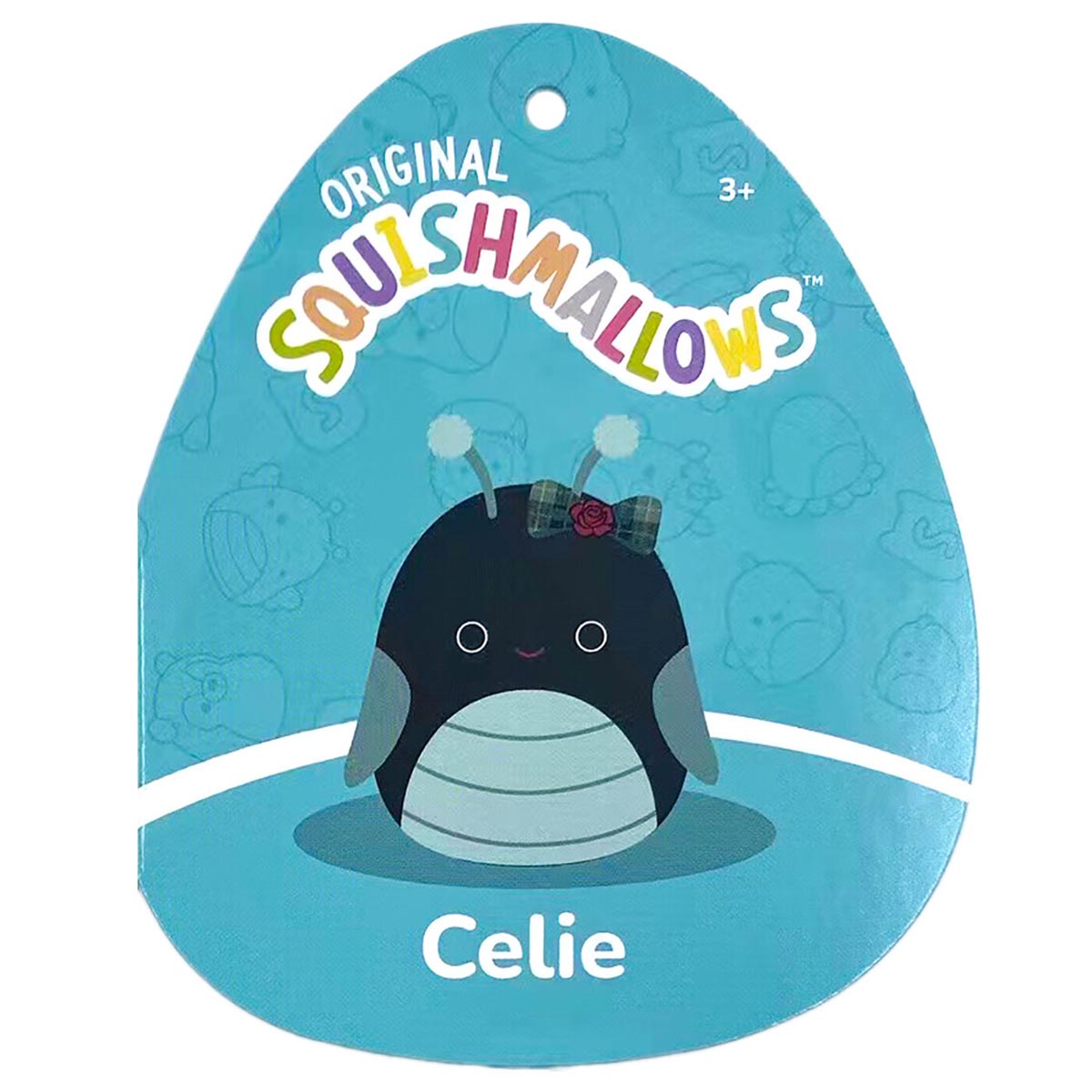 14-Inch Celie the Teal and Black Grasshopper with Bow - Image 5