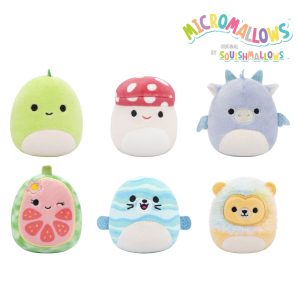 Micromallows 6-Pack – Danny Dinosaur. Dane Dragon. Malcolm Mushroom. Lena Guava Fruit. Leonard Lion. Noah Seal