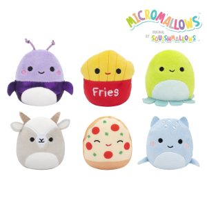 Micromallows 6-Pack – Axel Beetle. Lune Loch Ness Monster. Floyd French Fries. Orphie Octopus. Pep Pizza. Walker Goat