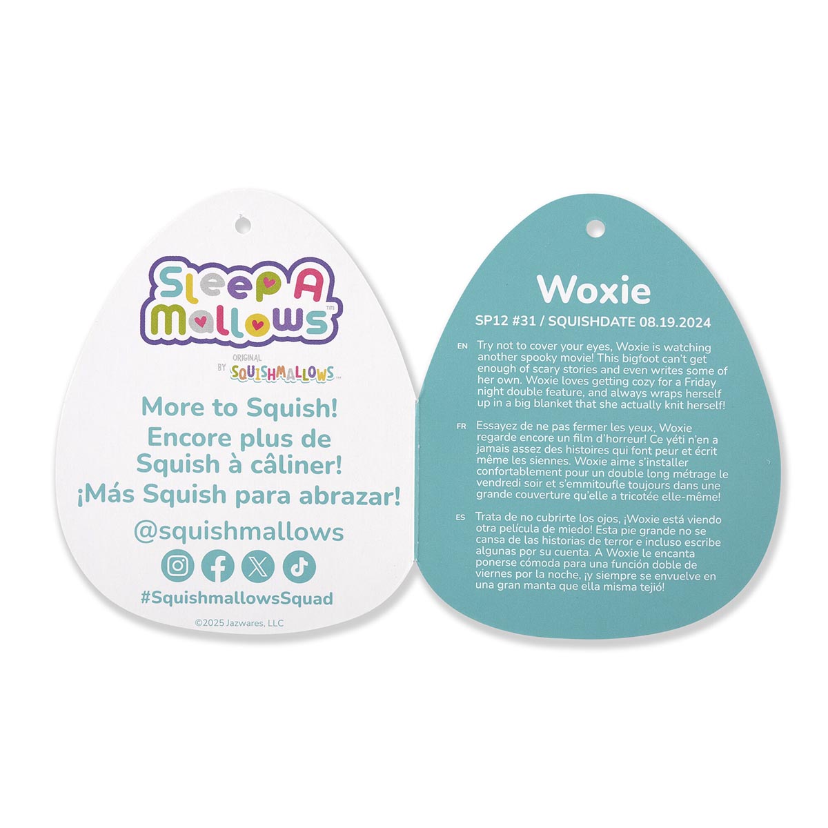 12-Inch Woxie the Magenta Bigfoot Sleepamallows - Image 6