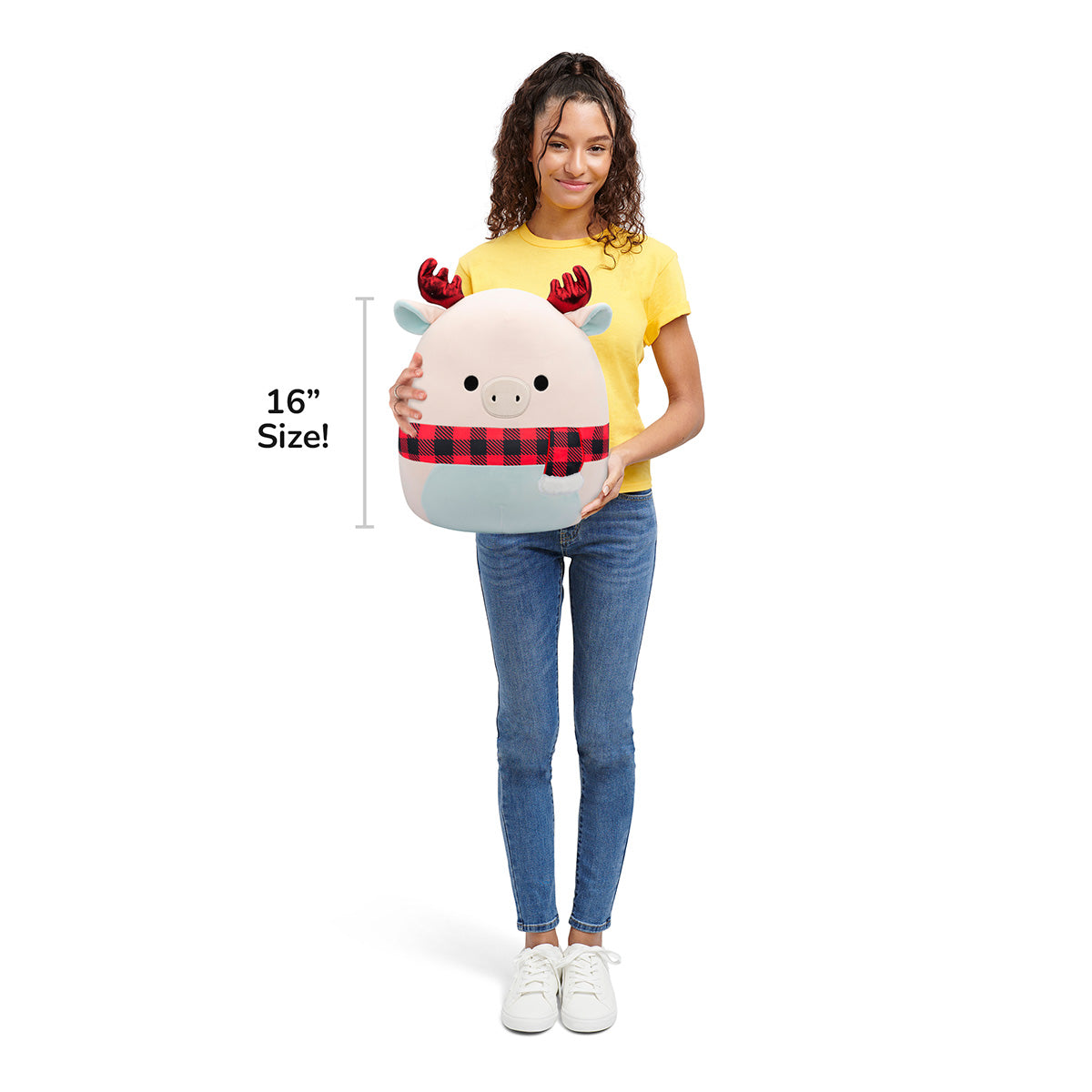 16-Inch Matthew the White Moose with Glitter Antlers - Image 7