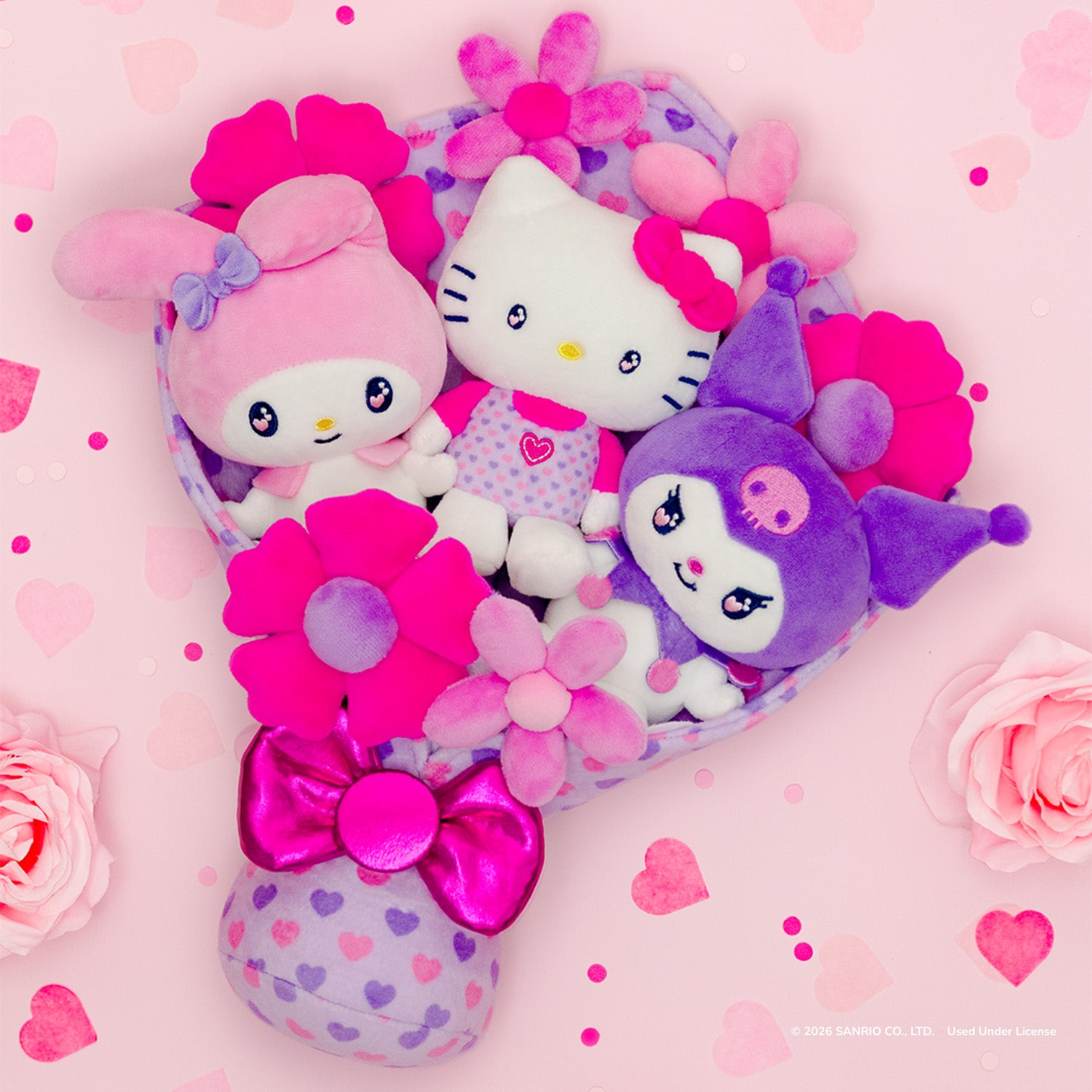 Hello Kitty and Friends 12-Inch Plush Special Valentine's Bouquet - Image 2