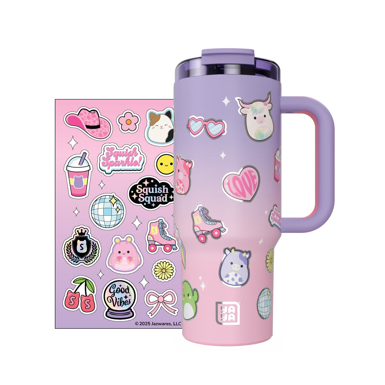 Squishmallows Sticker Bomb Tumbler with Straw - Image 7