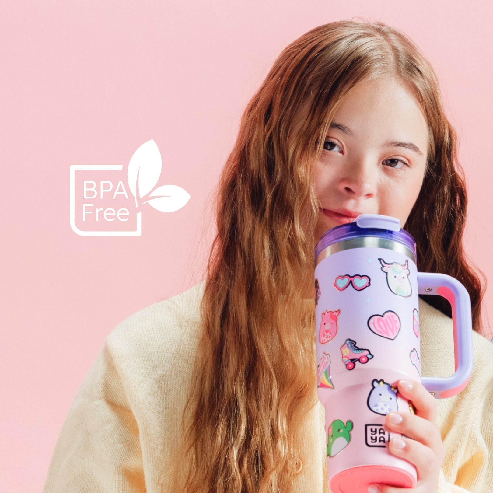 Squishmallows Sticker Bomb Tumbler with Straw - Image 9