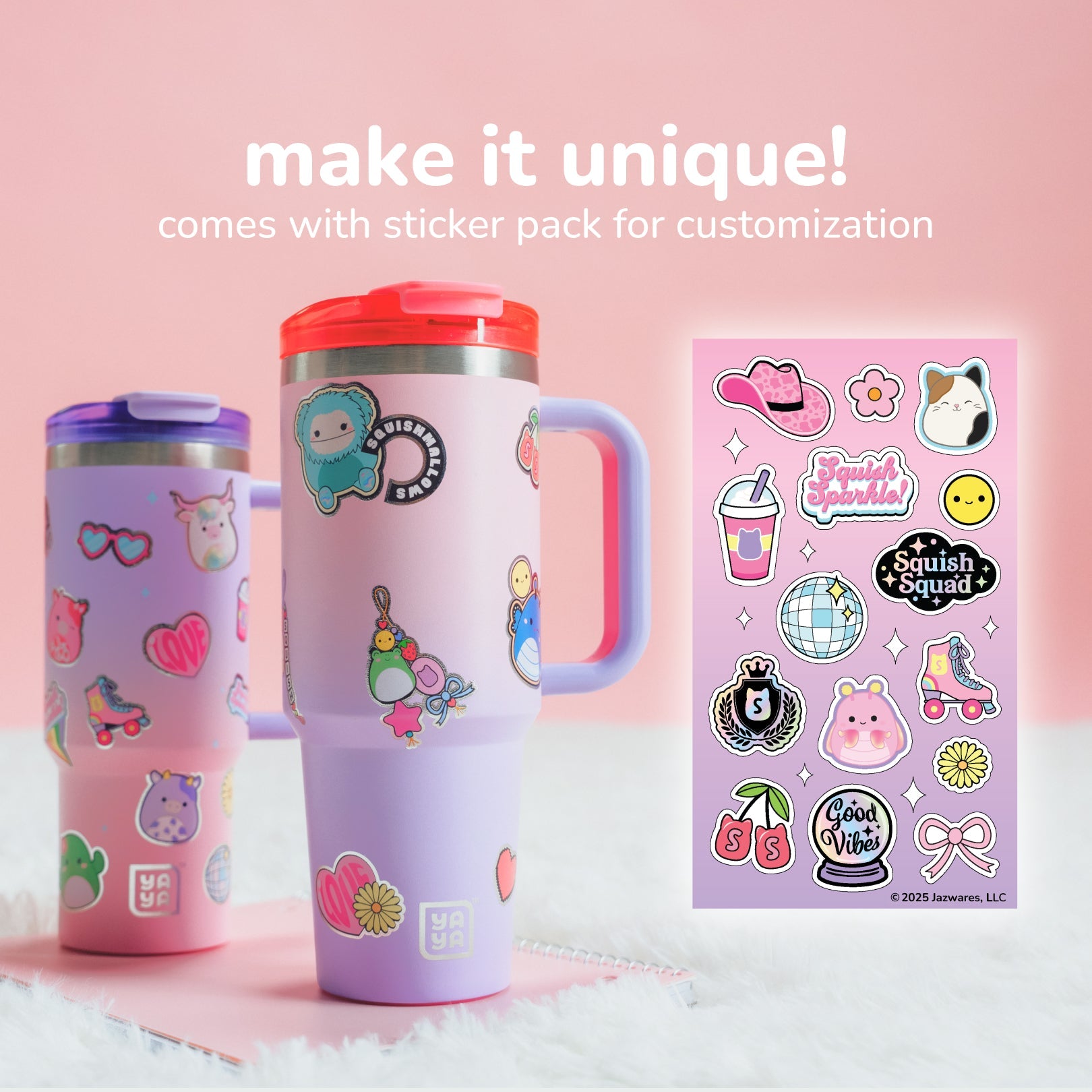 Squishmallows Sticker Bomb Tumbler with Straw - Image 11