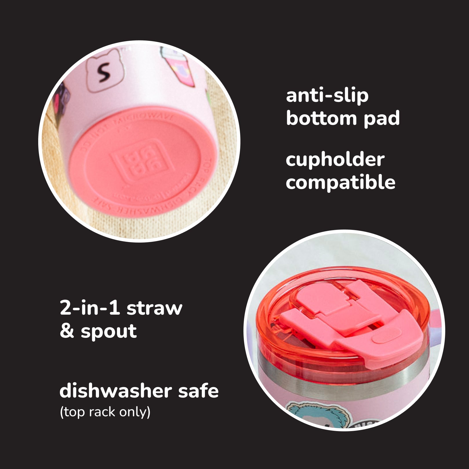 Squishmallows Sticker Bomb Tumbler with Straw - Image 2